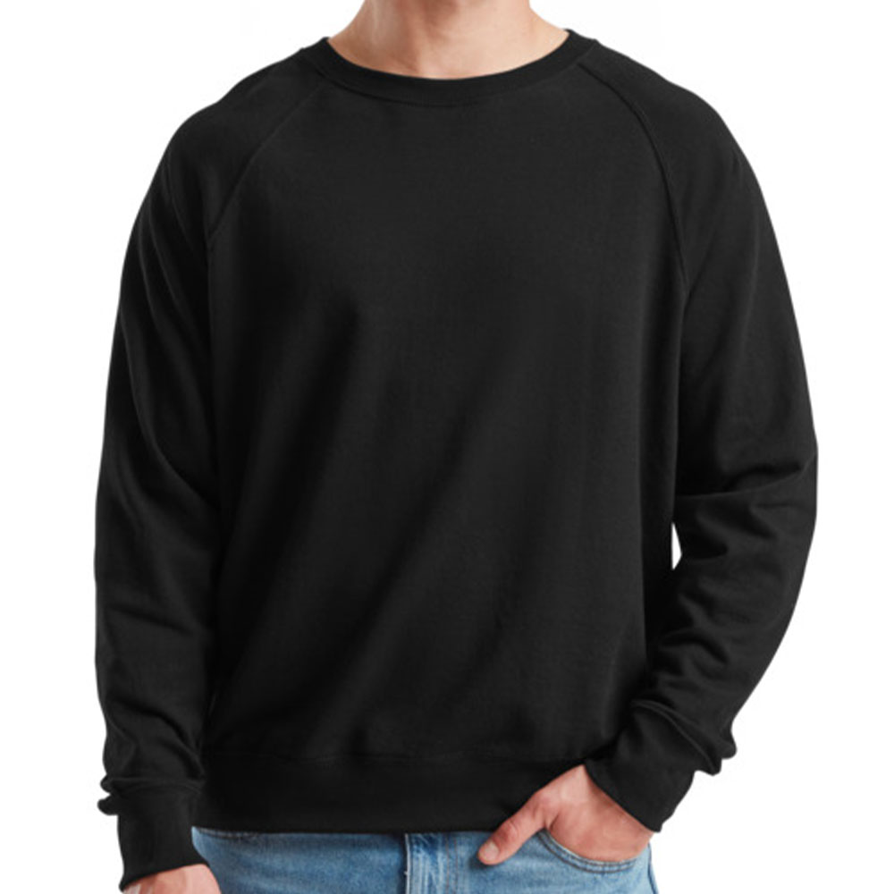 Чоловічий реглан Fruit of the loom Lightweight Raglan Sweat Чорний