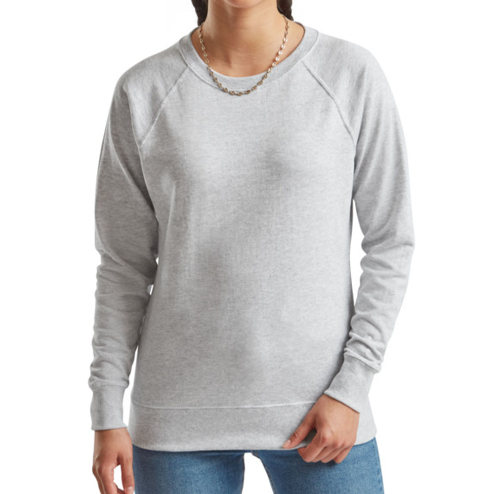 Жіночий реглан Fruit of the loom Lightweight Raglan Sweat Сірий меланж