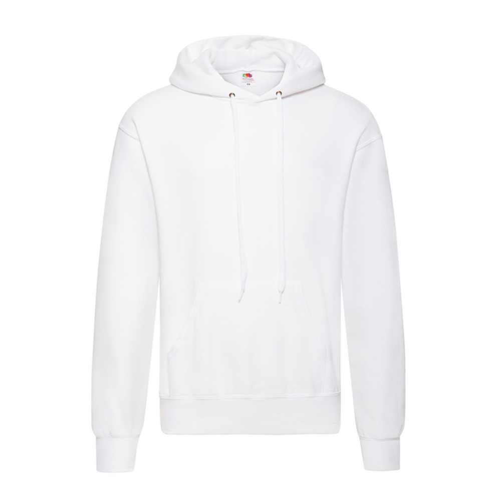 Чоловіче худі Fruit of the loom Classic Hooded Sweat Біле