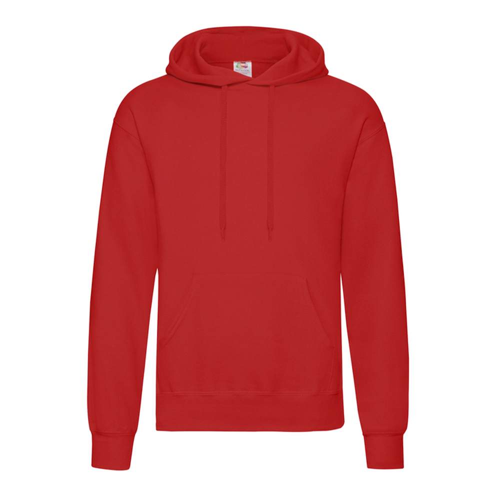 Чоловіче худі Fruit of the loom Classic Hooded Sweat Червоне