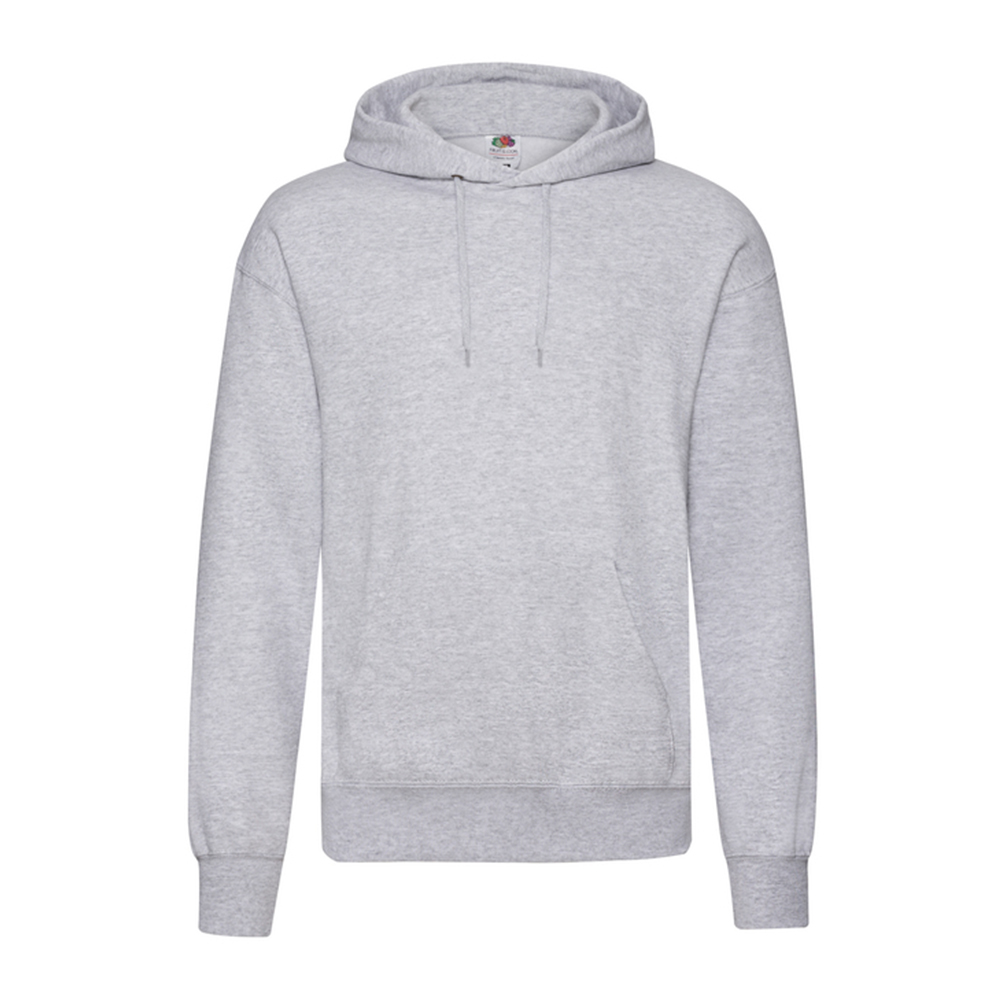 Чоловіче худі Fruit of the loom Classic Hooded Sweat Сірий меланж