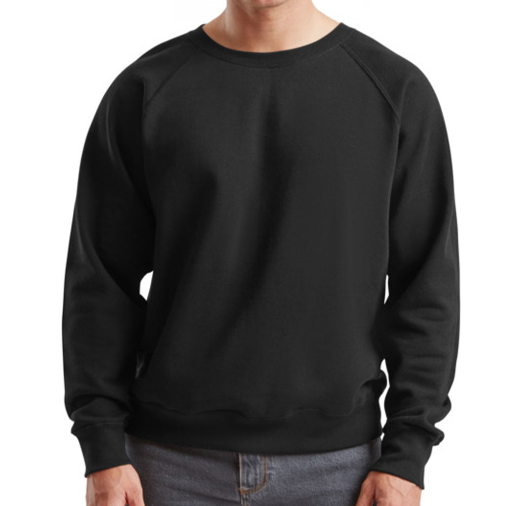 Чоловічий реглан Fruit of the loom Classic Raglan Sweat Чорний