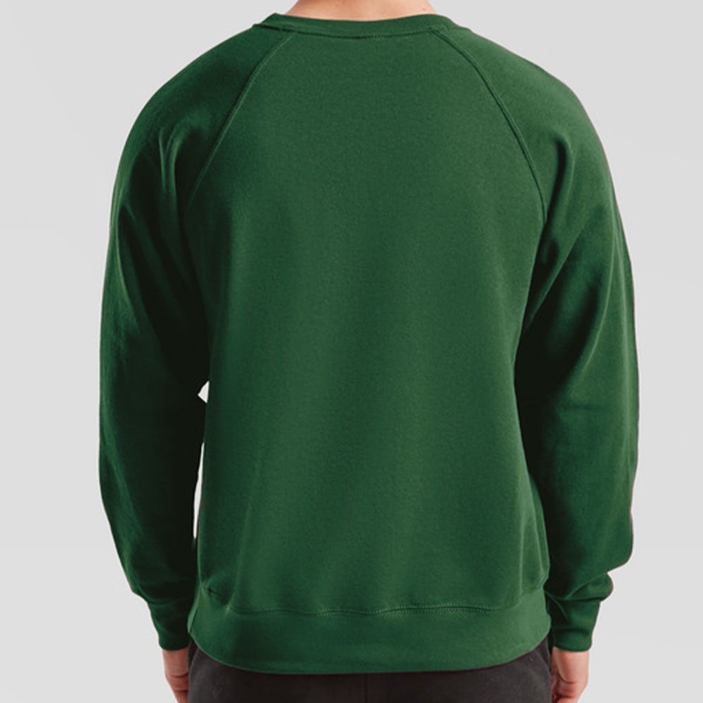 Чоловічий реглан Fruit of the loom Classic Raglan Sweat Темно-зелений - Зображення 4