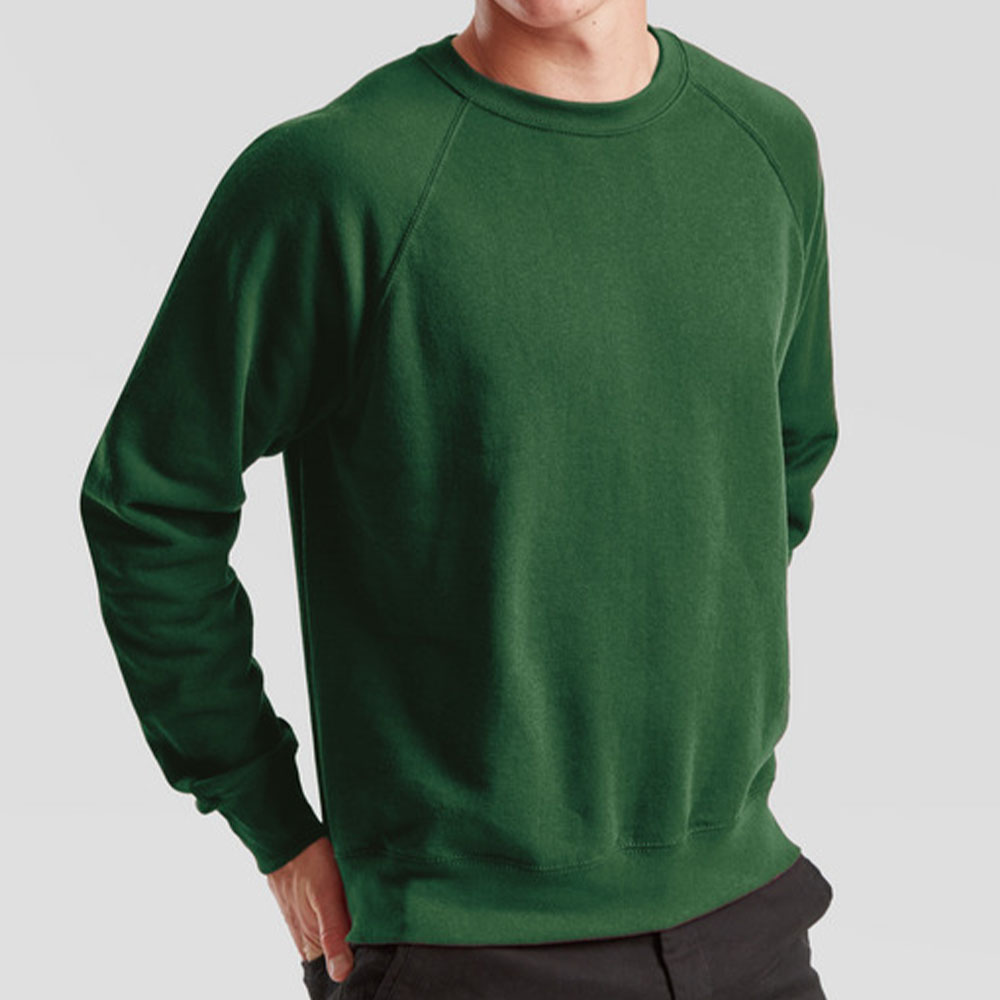 Чоловічий реглан Fruit of the loom Classic Raglan Sweat Темно-зелений - Зображення 3