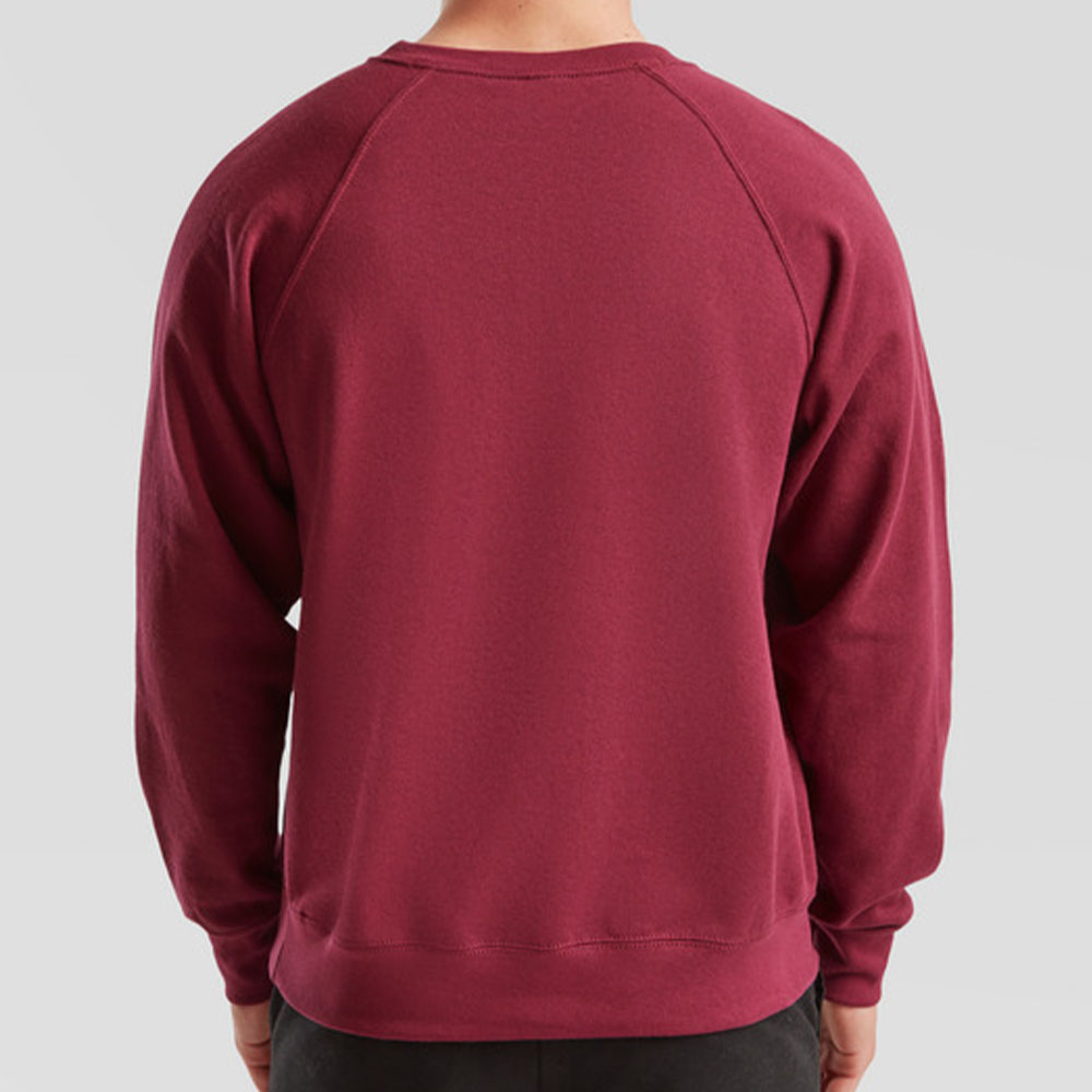 Чоловічий реглан Fruit of the loom Classic Raglan Sweat Бордовий - Зображення 4