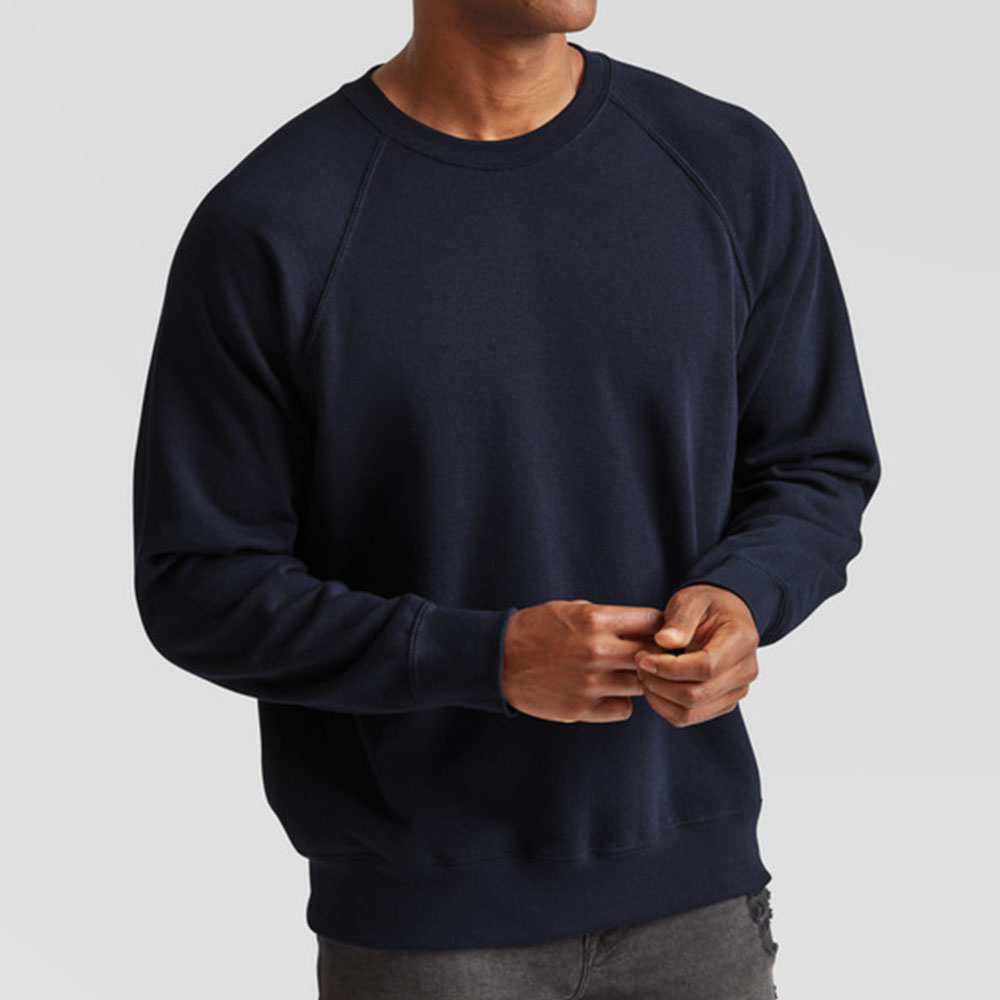 Чоловічий реглан Fruit of the loom Classic Raglan Sweat Темно-синій