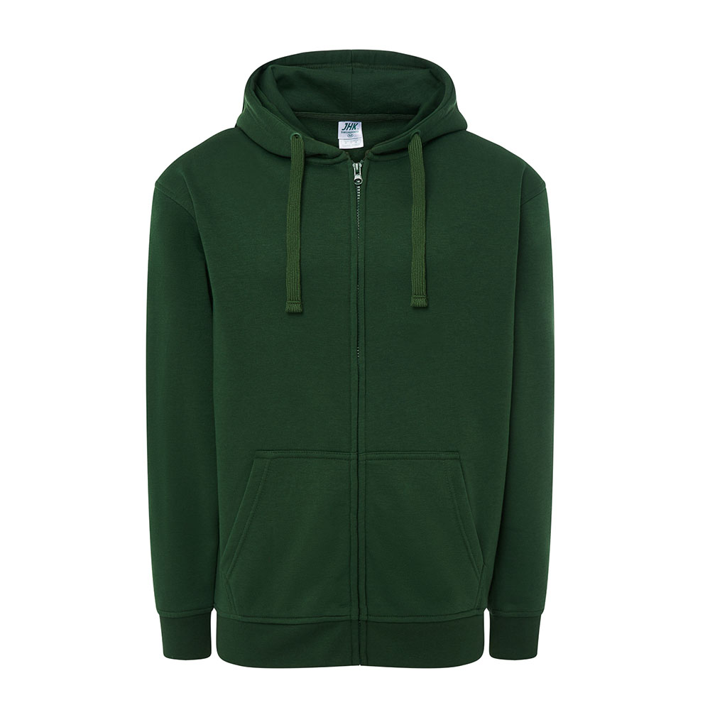 Унісекс худі JHK Hooded Sweatshirt Насичено темно-зелене